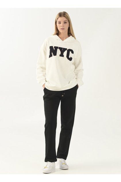 Tie-Up Waist Standard Black Women's Trousers Gızmop-sk022
