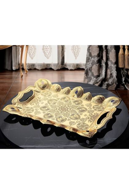 Gold Color Metal Rectangular Tray