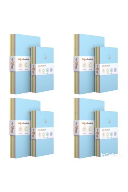 Notebook Set of 32 Checkered Notebooks Pastel Notebook Set