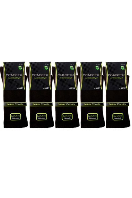 Men's Black Diabetic Special Perfumed Candy Socks 5 Pieces