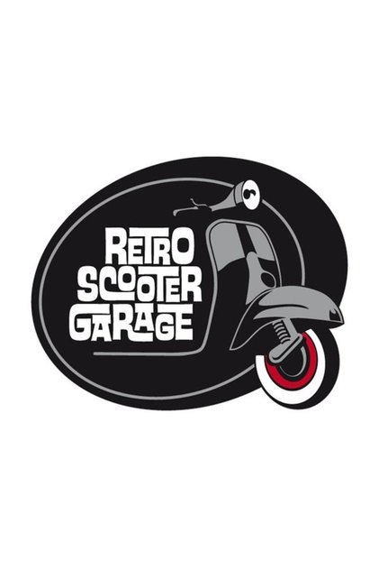 Retro Scooter Car, Motorcycle, Helmet, Laptop, Glass Sticker 14x10 cm