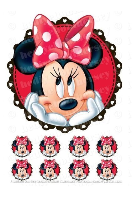 Mini Mouse Pasta Ve Kurabiye Baskısı, Resimli Yenilebilir Pasta Ve Kurabiye Baskı Kağıdı