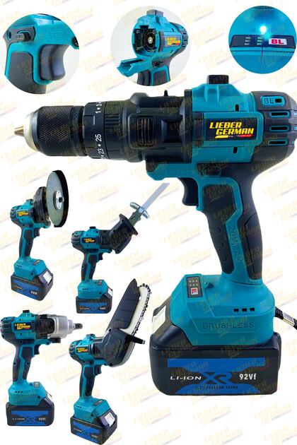 Lieber German Alman Lg5ın1 Tak Çıkar 5 Kafalı Matkap Seti Somun