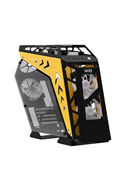 IZOLY Argb Cyberpunk Ax9 Black - Yellow 5x12cm Full Glass Oyuncu