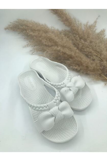 Women's Bow Non-Slip Beach Balcony Garden Terrace Bathroom Slippers