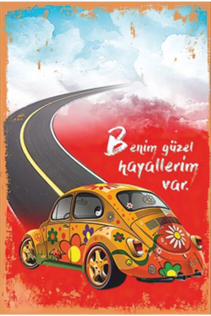 Vosvos I Have Beautiful Dreams Retro Wooden Poster