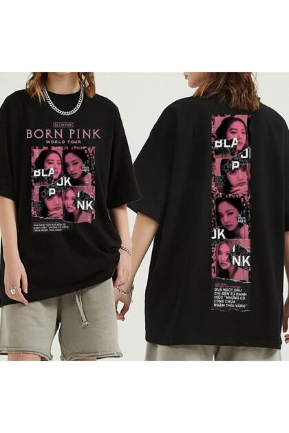 GALASHOP Blackpink Bornpink Lisa Jennie Jisoo Rose T-shirt Mod464