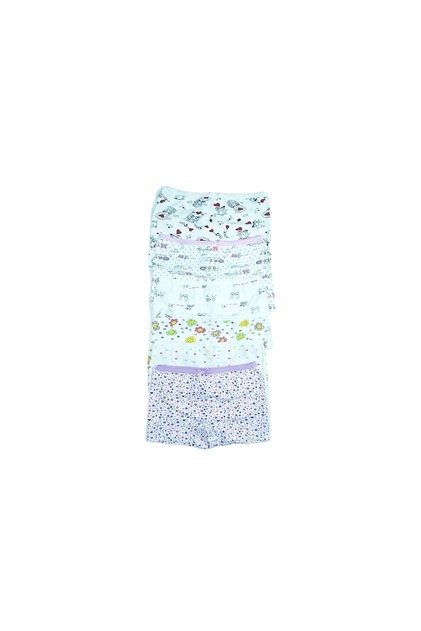 Girl's Lycra Printed Boxer 6-pack