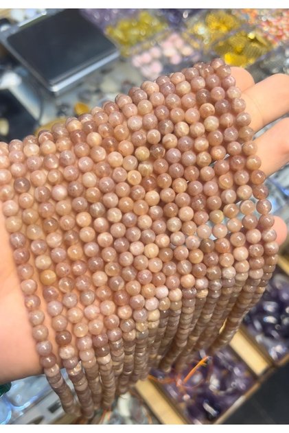 6 Mm A Quality Sun Stone Natural Stone String