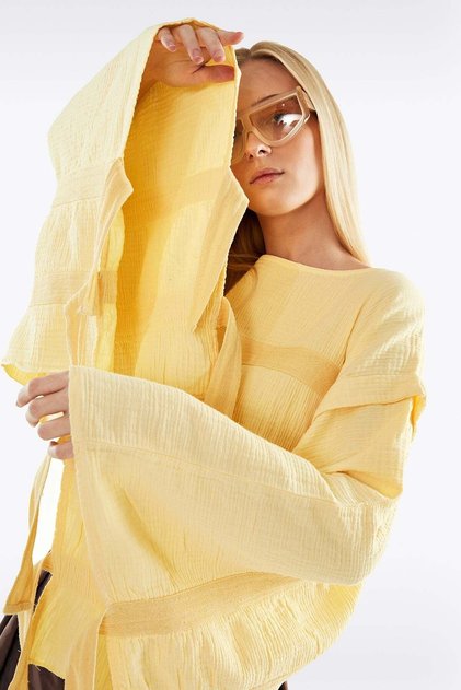 Pastel Sarı Bluz 11300