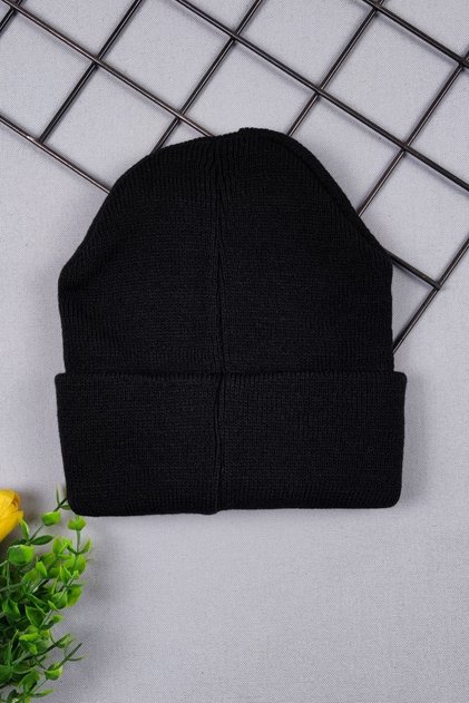 Unisex Çocuk Düz Renk Triko Siyah Bere