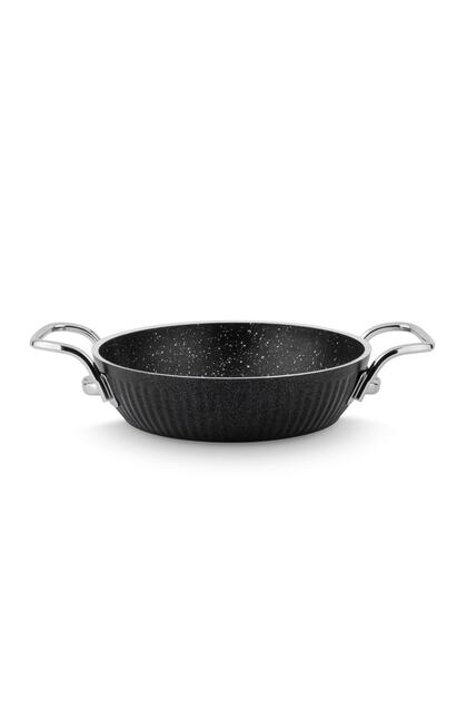 Maya Induction Base Granite Pan Metal Handle - Black