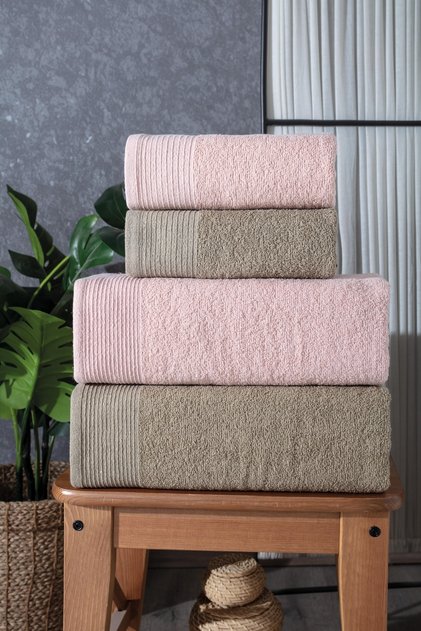 Gala Set of 4 Bath Towels | Towel Set | Towel | Towel Set I Turkish Bath Set I Dowry Towel