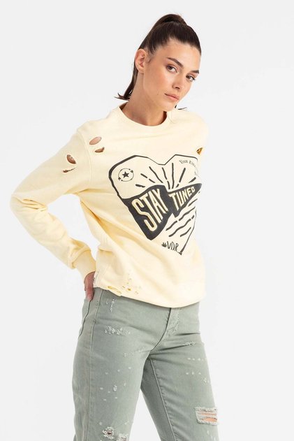 Pastel Yellow Sweatshirt 11228