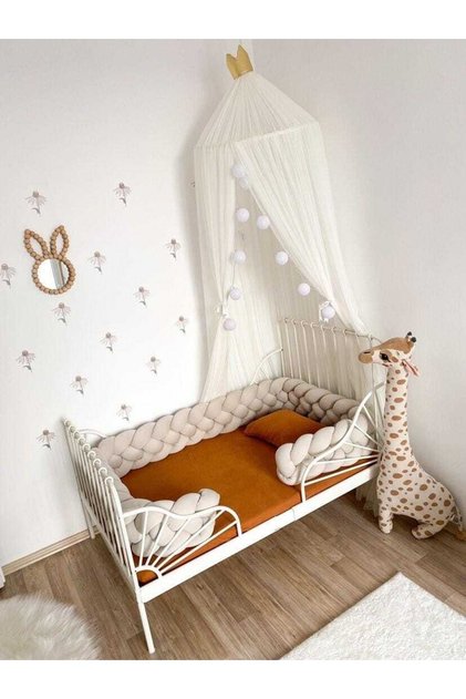 360 Cm 4 Örgü Beşik Korumalık - Bej
