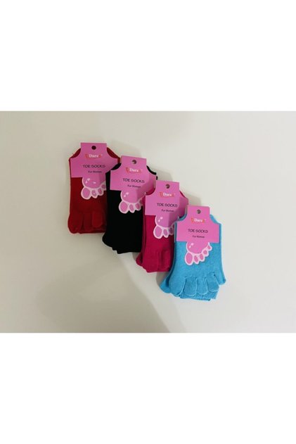 Unisex Antifungal Toe Socks Mixed 4-Piece Size 37-44