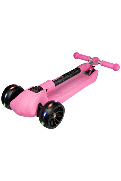 Rookie Pembe Katlanabilir Işıklı Big Foot 3 Tekerlekli Scooter