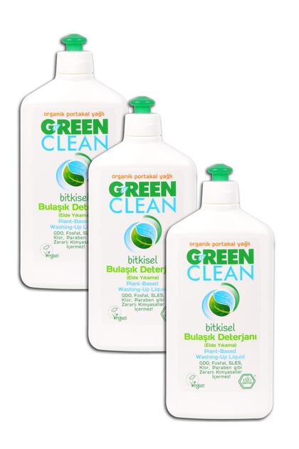 Organik Portakal Yağlı Bitkisel Bulaşık Deterjanı 500 Ml 3'lü Set