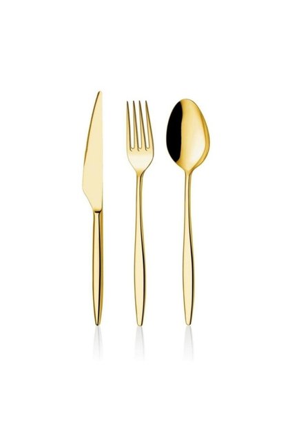 Dmr Life 18 Piece Titanium Gold Spoon Fork Knife Set