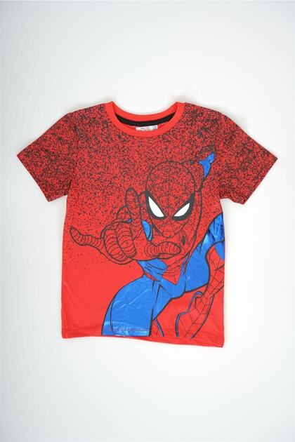 Boy's Spiderman Printed Short Sleeve T-Shirt