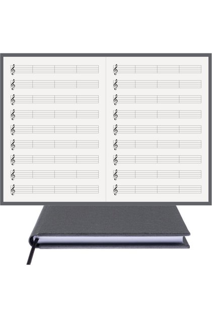 Music Notebook (LEFT KEYED C.C.)100% Handmade, Hand Stitched (THREAD SEWING) Genuine Leather Cloth (A/5)