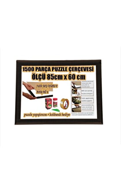 Sar Puzzle Çerçevesi 1500 Parça Puzzle Içindir 85cm X 60cm Siyah