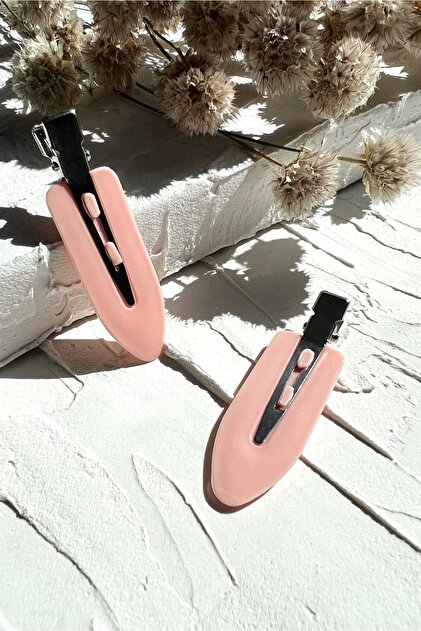 アクセサリー tukinomadoka ODESE DESIGN 2'li İz Yapmayan Klips Toka Seti Pembe - Fiyatı