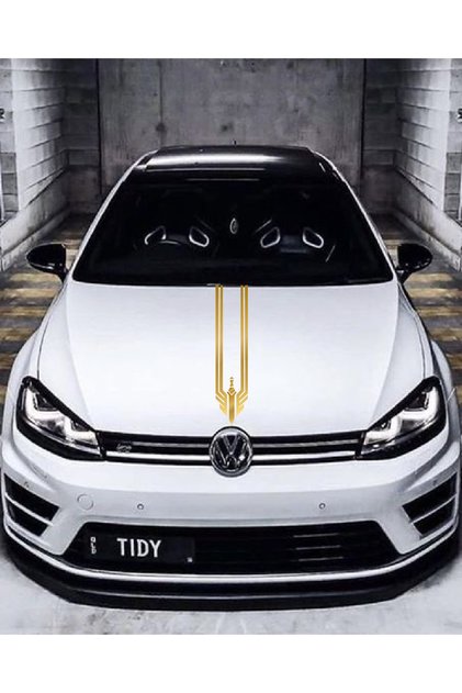 Hood Sticker 12*60 Cm Stamp Triangle Hood Covering Foil Accessory Modified Adhesive Label