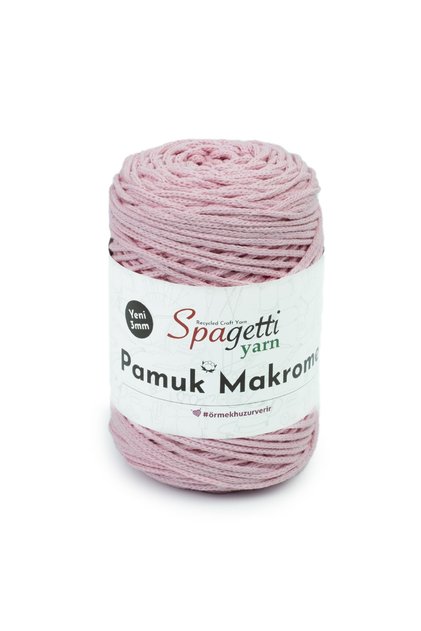 Cotton Macrame 3mm Baby Pink Hand Knitting Yarn