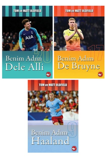 Benim Adım Futbolcular Serisi 3 Kitap Set - Dele Alli - De Bruyne - Haaland
