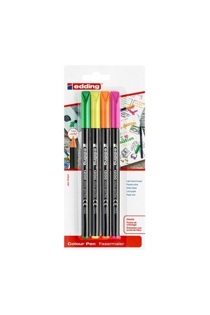 4-Piece Highlighter Colors Blister Marker Set