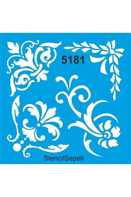 Corner Patterns - Stencil Painting Template 30x30cm