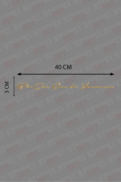 Bir Gün Sen De Yanarsın Özel Yazı Sticker 40×3 Cm Folyo Cam Yazısı Sticker