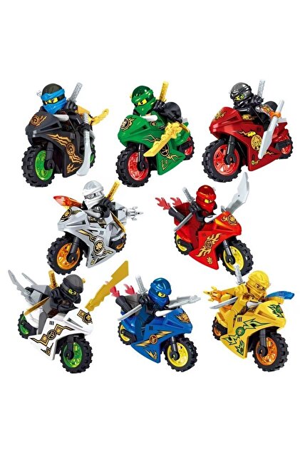 ttoysworld 8 Adet Ninjago Motorlu Serisi Yapı Oyuncak Uyumlu