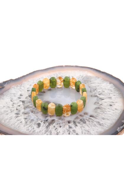 Certified Jade-citrine Natural Stone Rolex Bracelet