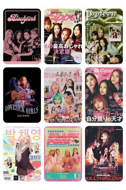 Black Pink 5 No -kpop- 9 Piece Photocard Set