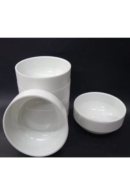 Orta Kalitede Lokanta Ev Tipi Geniş Kenarlı 6 Adet Melamin Çorba Kasesi 12x5cm Tas Yoğurt,komposto