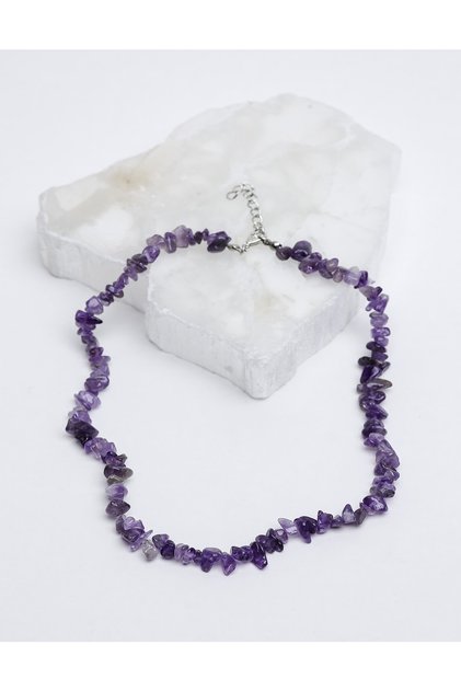 Amethyst Aa Quality Broken Stone Model Natural Stone Necklace