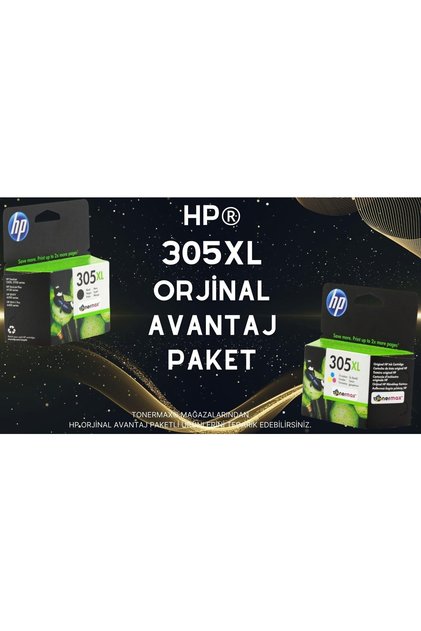 Deskjet 2720 Orjinal Kartuş / 305xl Avantaj Paket Siyah Ve Renkli Kartuş