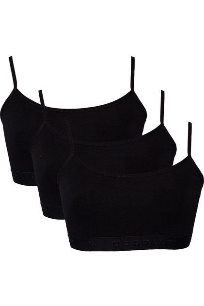 Girl's Black Training Bra 3 Pieces