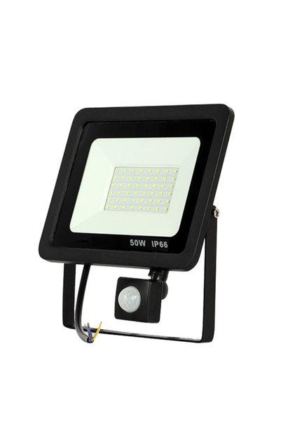 50 W Sensörlü Dob Led Projektör - Beyaz Işık (6500k) - Ip65 - Al-s-2050b