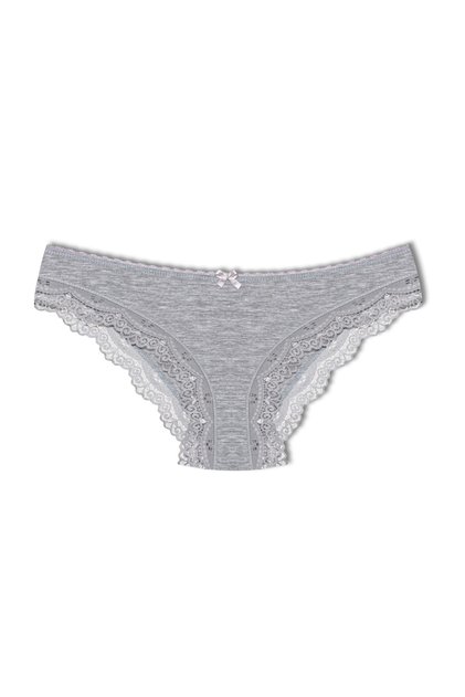 Lace Gray Elegant Rubber Panties