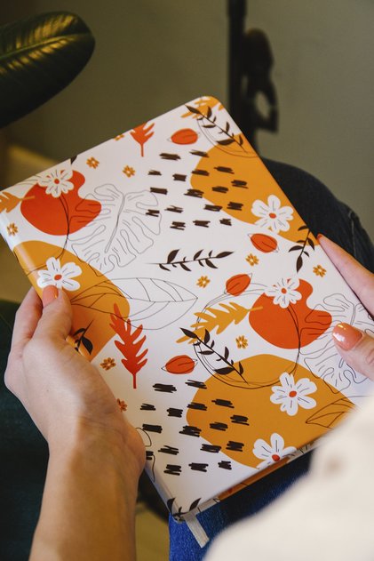 Sert Kapak Iplik Dikiş Kareli Defter - A5 (15x21cm)