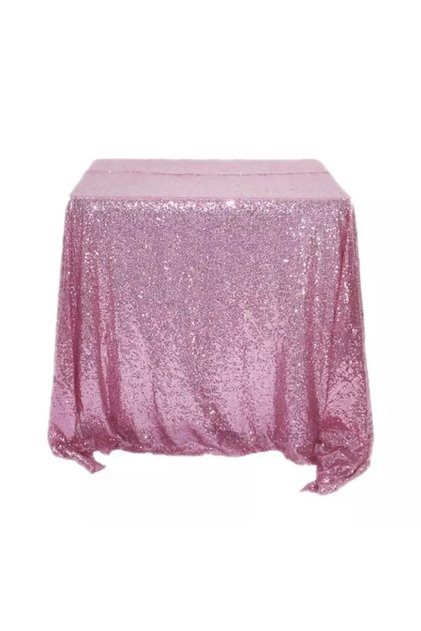 Pembe Pullu Payetli Masa Örtüsü - Pembe