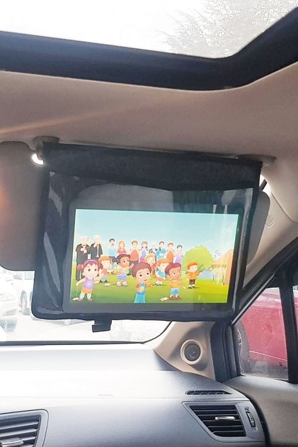 Araç Koltuk Başlığı Tablet Tutucu - Araba Güneşlik Ipad Samsung Tablet Tutucu
