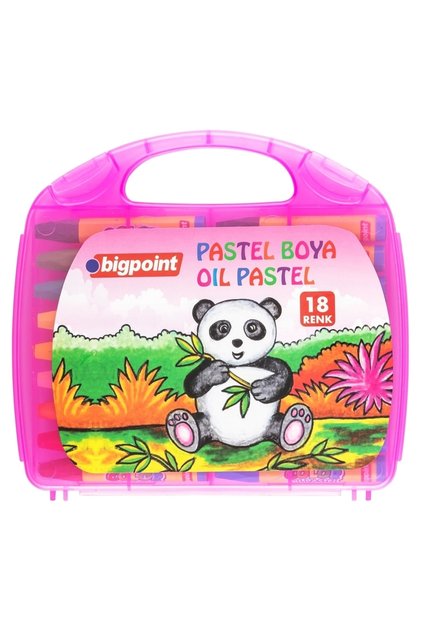 Pastel Crayons 18 Colors - with Pink Bag