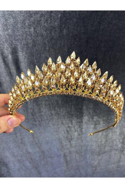Honey Color Eda Model Three Dimensional Bride and Henna Crown – Wedding & Henna & Wedding, Stylish Design – Magnet, Hed
