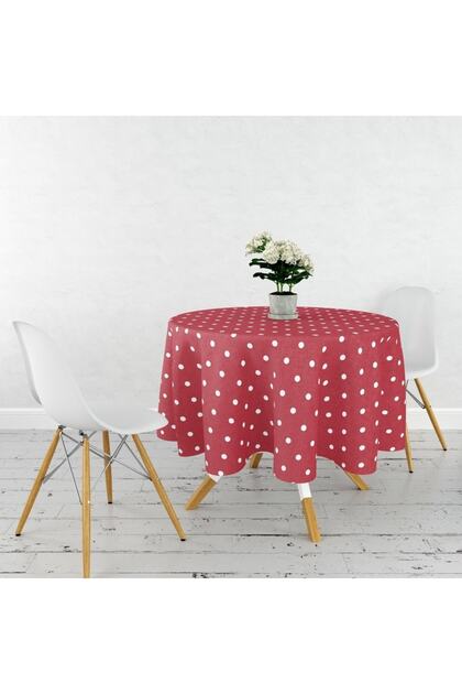 PVC Wipeable Round Tablecloth 140 cm Diameter