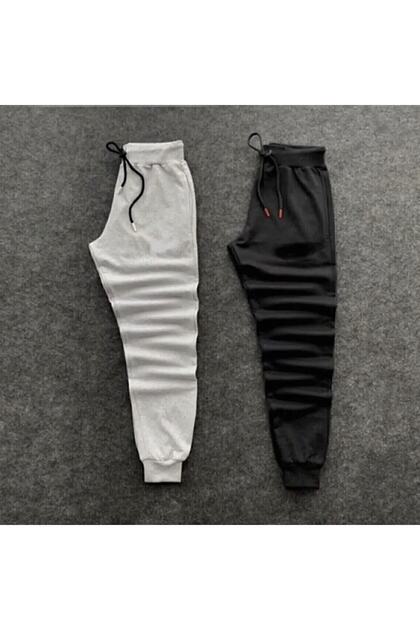 El-si Unisex Black Gray Colors 2-Piece Tracksuit Set