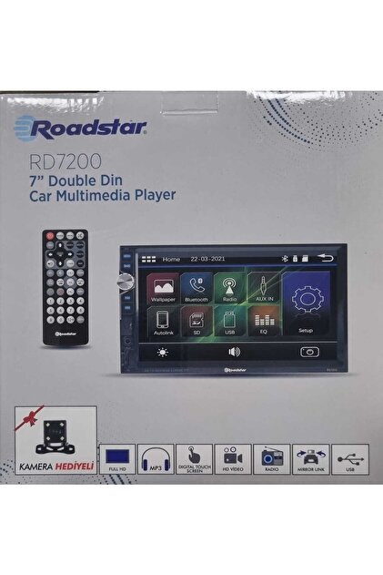Roadstar 7inç Double Teyp Mirror Link/usb/aux/bluetooth 4x50watt